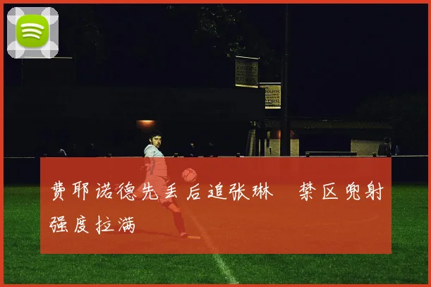 费耶诺德先丢后追张琳芃禁区兜射强度拉满